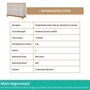 Ver imagem 6 de Cômoda Infantil 6 Portas Mdf Puxadores Madeira Maçica Biscoito Permobili Off White/nature