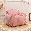 Ver imagem 1 de Puff Poltrona Nuvem Infantil Criança Nuvem com Enchimento de Espuma - Tecido Veludo Rosa