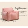 Puff Poltrona Nuvem Infantil Criança Nuvem com Enchimento de Espuma - Tecido Veludo Rosa - 4