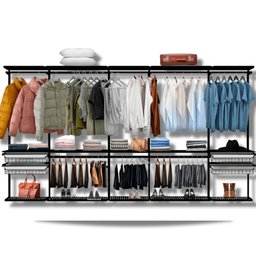 Closet Armário Aramado Modulado Gaveta Prateleira 3,70m PT - 1