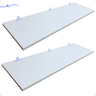 Kit 2 Prateleira Branca 80X30 + Suporte Flutuante Mdf  Organizadora Decoração Cozinha Banheiro Sala - 1