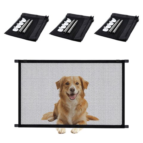 Tela Grade de Proteçao Pets Kit 3 Uni Gato Cachorro Escada Porta Quintal Varanda Corredor Segurança