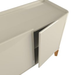 Buffet / Balcão Fl Retrô 1.80m 4 Portas Cor Off White Pt - 3