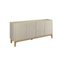 Ver imagem 2 de Buffet / Balcão Fl Retrô 1.80m 4 Portas Cor Off White Pt