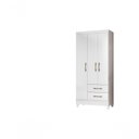 Ver imagem 2 de Guarda Roupa Solteiro 3 Portas 2 Gavetas Lima - Branco / Rosa Flex Branco