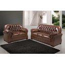 Ver imagem 1 de Sofá Rei Conjunto 2 e 3 Lugares Couríssimo Capitonê Pinhão 849 Império Estofados