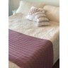 Peseira de Tricot Xale para Sala Cama de Solteiro 140cm x 60cm Cor Rose - 3