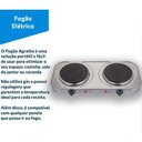 Ver imagem 3 de Fogao Portatil Eletrico de Bancada 2 Bocas 2000W 220V