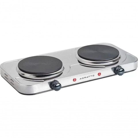 Fogao Portatil Eletrico de Bancada 2 Bocas 2000W 220V
