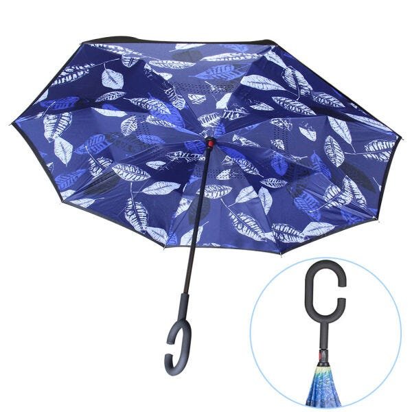 Guarda Chuva Abre e Fecha Invertido Contrário Umbrella 34 LQ-508F34 - 2