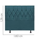 Ver imagem 3 de Cabeceira Estofada Istambul Capitonê 160cm Queen Size Box Quarto Suede Azul Turquesa - Gat Magazine