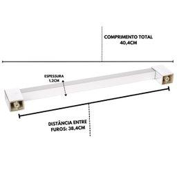 Kit 3 Puxador 384mm Alumínio Móveis Gaveta Armário Cozinha - 2