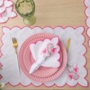 Ver imagem 4 de Kit 6 Jogos Americanos Retangular com Guardanapos Bordado - Borboleta