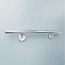 Ver imagem 2 de Corrimão de parede em aço inox com 80 centímetros de comprimento com ponteira reta