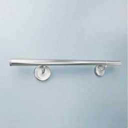 Corrimão de parede em aço inox com 80 centímetros de comprimento com ponteira reta - 2