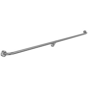 Corrimão de Parede em Aço Inox com 2,50m Ponteira Curva