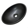 Cuba Pia Apoio Banheiro Lavabo Oval 41x33cm Cerâmica Preta - Ilheus - 4