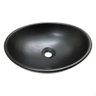 Cuba Pia Apoio Banheiro Lavabo Oval 41x33cm Cerâmica Preta - Ilheus - 5