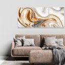 Ver imagem 1 de Quadro Dourado com Branco Midiapoparte em 3 Peças:3 Quadros de 45x60