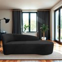 Ver imagem 1 de Recamier Curvo Orgânico 140cm 2 Lugares Lado Direito para Sala de Estar em Linho Paris
