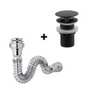 Ver imagem 1 de Combo: Válvula Click Preta Metal + Sifão Sanfonado Universal