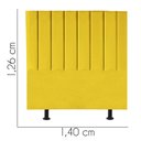 Ver imagem 3 de Cabeceira Estofada Casal 140CM Cora Courino Amarelo - D A DECOR D&A Decor