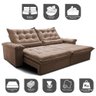 Sofá Retrátil e Reclinável 2,55m Cama Inbox Big Fresh com Softgel d40 Velupluma Castor - 7