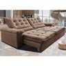 Sofá Retrátil e Reclinável 2,55m Cama Inbox Big Fresh com Softgel d40 Velupluma Castor - 1