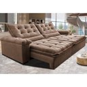 Ver imagem 1 de Sofá Retrátil e Reclinável 2,55m Cama Inbox Big Fresh com Softgel d40 Velupluma Castor