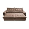 Sofá Retrátil e Reclinável 2,55m Cama Inbox Big Fresh com Softgel d40 Velupluma Castor - 5