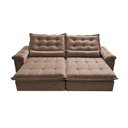 Ver imagem 5 de Sofá Retrátil e Reclinável 2,55m Cama Inbox Big Fresh com Softgel d40 Velupluma Castor