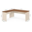 Ver imagem 7 de Mesa em L (Mesa 1,70m + Mesa Auxiliar) c/ Gavetas (Tampo 40mm) Nogal Sevilha / Champanhe 34326