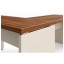 Ver mais imagens de Mesa em L (Mesa 1,70m + Mesa Auxiliar) c/ Gavetas (Tampo 40mm) Nogal Sevilha / Champanhe 34326