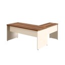 Ver imagem 2 de Mesa em L (Mesa 1,70m + Mesa Auxiliar) c/ Gavetas (Tampo 40mm) Nogal Sevilha / Champanhe 34326