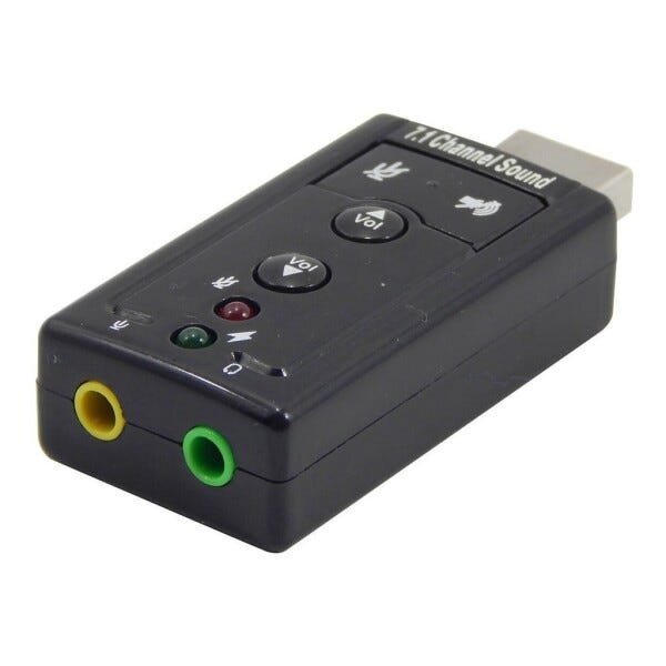 Adaptador Placa de Som USB 2.0 Fone Microfone 7.1 Digital - HB-T64 - Knup - 2