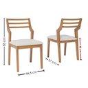 Ver imagem 5 de Mesa de Jantar Bromelia com 4 Cadeiras Estofadas Damasco Linho Cru Natuem
