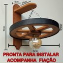 Ver imagem 2 de Arandela Luminária Roda de Carroça 110/220 V
