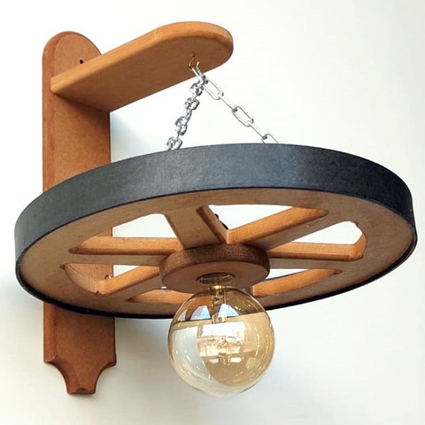 Arandela Luminária Roda de Carroça 110/220 V