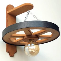Arandela Luminária Roda De Carroça 110/220 V - 1