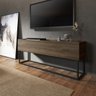 Rack Bancada para TV Design Industrial Aço e Madeira - Legno - 1