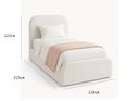 Ver imagem 2 de Cama Infantil Feminina Tamanho Solteiro Estofada Luxuosa:linho Off White