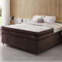 Ver imagem 1 de Conjunto Colchão Ortopédico Casal e Base Box Bau 73x138x188cm Libia Yescasa Marrom