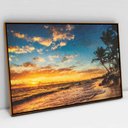 Ver imagem 1 de Quadro Decorativo Horizonte em tela Canvas TACOLADO PAPEL DE PAREDE Moldura Flutuante 4,5cm Freijó 9