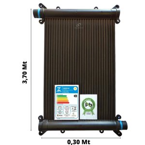 KIT AQUECIMENTO SOLAR 7 PLACAS 3,7M + Conexão+ Control+ Válv