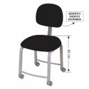 Ver imagem 2 de Cadeira de 45 Cm com Assento e Encosto Estofados - Mod. Tub-cd45