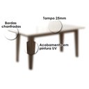 Ver imagem 3 de Mesa de Jantar 160cm Liz Amêndoa Off White com 6 Cadeiras Jade Bordada Amêndoa Cappuccino