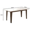 Ver imagem 5 de Mesa de Jantar 160cm Liz Amêndoa Off White com 6 Cadeiras Jade Bordada Amêndoa Cappuccino