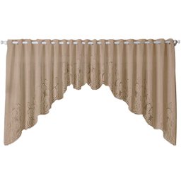 Cortina Cascata Clássica Tulipinha 3x1m Bandô para Janela de Cozinha Desert Interlar - 1