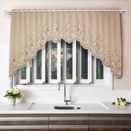 Cortina Cascata Clássica Tulipinha 3x1m Bandô para Janela de Cozinha Desert Interlar - 2