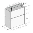 Ver imagem 3 de Balcão Caixa Para Loja 100% MDF modelo New 89x111x45 cm Comac Branco